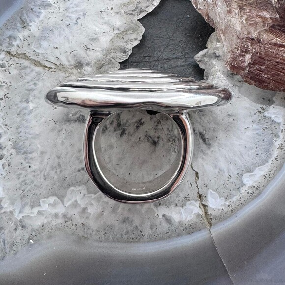 Sterling Silver Electroform Spiral Fashion Ring For Women, Taxco Mexico - Picture 8 of 10